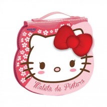 Maleta para Pintura Licenciada Hello KITTY Face 70 ITENS Sortidos - Molin