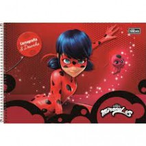 CADERNO CARTOGRAFIA MIRACULOUS - LADYBUG ESPIRAL CAPA DURA TILIBRA