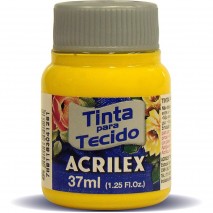 TINTA ACRILEX PARA TECIDO FOSCA 544 AMARELO OURO 37 ML