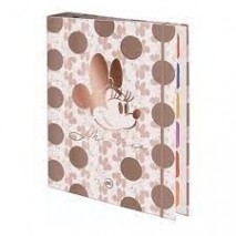 FICHÁRIO CADERNO ARGOLADO 1/4 MINNIE C/ ELÁSTICO 48 FOLHAS
