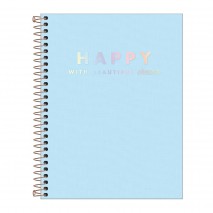 Caderno Tilibra Colegial Happy Azul 80f