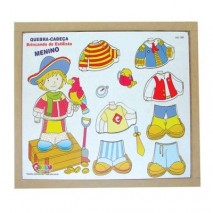 Quebra Cabeça Brincando de Estilista - Menino