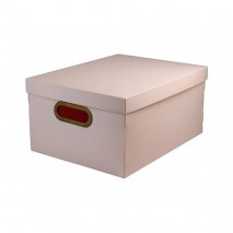 Caixa Organizadora Linho Media 12,61L Rosa