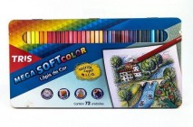 Lápis de Cor Mega Soft Color 72 Cores - Tris