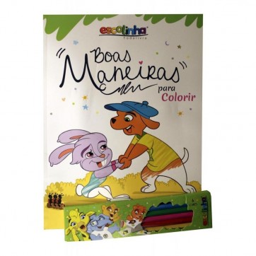 Boas Maneiras Para Colorir - Kit Livro + Lápis De Cor (escolinha Todolivro)