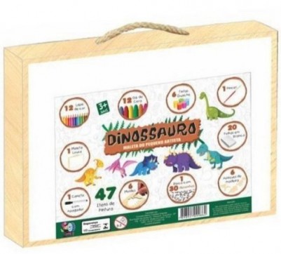 Maleta Pequeno Artista Dinossauro Brinquedo Educativo
