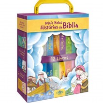 AS MAIS BELAS HISTÓRIAS DA BÍBLIA: 12 LIVROS - MALETINHA COM ALÇA