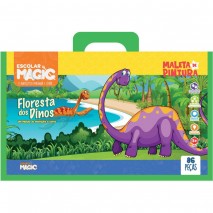 Maleta para Pintura Dinossauros Completa 86 Pecas - Ciranda