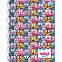 CADERNO UNIVERSITÁRIO CAPA DURA ESPIRAL 160FLS BUBU TILIBRA B3