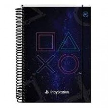 Caderno Espiral Playstation preto 160 folhas – Dac