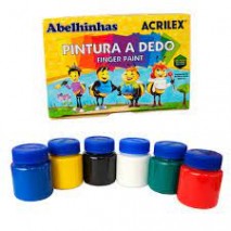 Pintura A Dedo 6 Cores 15ml Acrilex