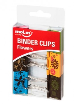 BINDER CLIPS FLOWERS 32mm