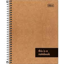 Caderno colegial Capa Dura KRAFTWORK 80 folhas 1 matéria