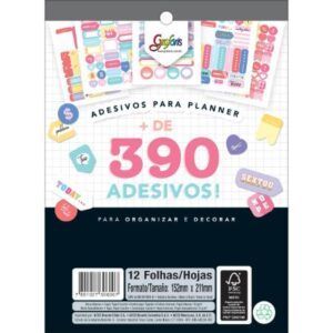 Bloco De Adesivos P/ Planner 12fls