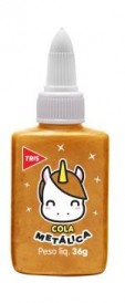 Cola Colorida Metalica Tris Dourado 36grs