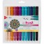 Caneta Brush Pen Cis Kit com 12 tons boho chic