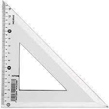 Esquadro 21x45 plástico cristal New Line Waleu