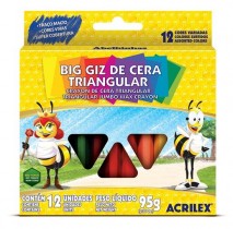 Big giz de cera c/12 cores 112gr - 09111 - Acrilex