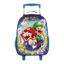 Mochila De Rodinhas G Dmw Super Mario Azul