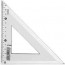 Esquadro 21x45 plástico cristal New Line Waleu