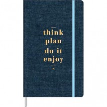 CADERNO EXECUTIVO PONTILHADO COSTURADO CAPA DURA FITTO G CAMBRIDGE DENIM 90 GRAMAS 80 FOLHAS