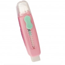 Borracha Escolar com Escovinha CIS SWEEP - Rosa