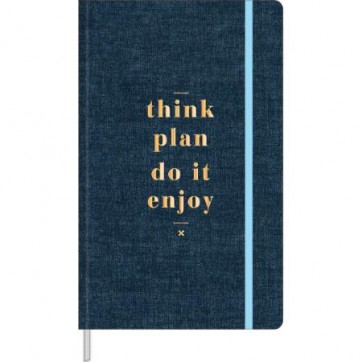CADERNO EXECUTIVO PONTILHADO COSTURADO CAPA DURA FITTO G CAMBRIDGE DENIM 90 GRAMAS 80 FOLHAS