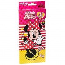 lápis de cor minnie mouse 12 cores