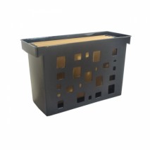 CAIXA ARQUIVO DELLOCOLOR PRETA COM 6 PASTAS SUSPENSAS KRAFT - DELLO