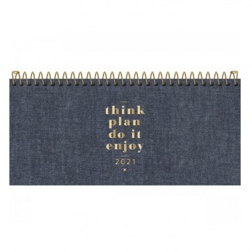Agenda Exec Esp Semanal de Bolso Cambrige Denim 2021 Tilibra