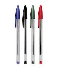 Canetas 1.0 Cristal Bic 1 Azul + 1 Preta + 1 Vermelha + 1 Verde und