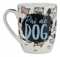 Caneca De Cerâmica Pai De Dog Cachorro Cão Pet 400ml