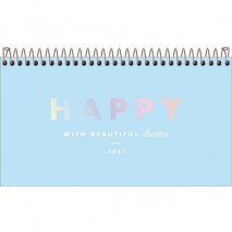 Agenda Happy Semanal Esp Bolso M2 2021 Azul- Tilibra