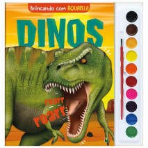 Livro - Brincando com Aquarela: Dinos