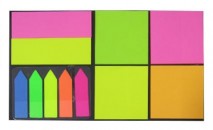 BLOCO DE ANOTACAO STICKER ADESIVO FITA / SETA / QUADRADO COM 275 FOLHAS COLORS