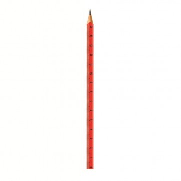 Lápis preto N°2 Triangular Régua Faber Castell - Vermelho