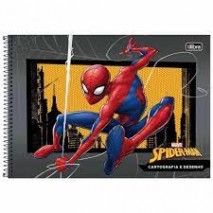 Caderno de Cartografia e Desenho Capa Dura Espiral 80 Folhas Spider-Man Capa 2 - Tilibra