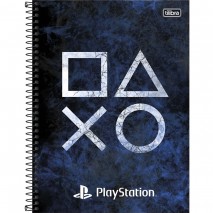 Caderno Espiral Capa Dura Universitário 1 Matéria PlayStation 80 Fls Tilibra 319341