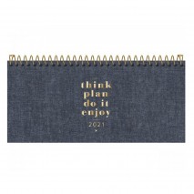 Agenda Exec Esp Semanal de Bolso Cambrige Denim 2021 Tilibra