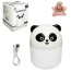 UMIDIFICADOR PARA AMBIENTES PANDA COM LUZ + CABO USB 180ML 11X7CM
