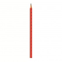 Lápis preto N°2 Triangular Régua Faber Castell - Vermelho