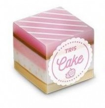 Borracha Tris Cake Sabores e Cheirinho - Rosa