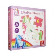 Quebra Cabeça - Unicornio - 30 Peças - Brincadeira de Criança