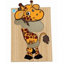 Super Quebra Cabeças de Madeira de Girafa Simque