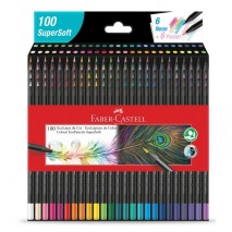 Lápis de Cor SuperSoft Kit com 100 Cores