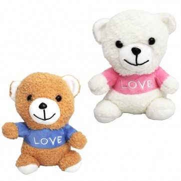 URSO DE PELUCIA COM VENTOSA LOVE - ROSA