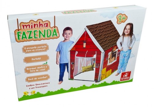 Barraca Portátil Casinha Tenda Infantil Minha Fazenda 323