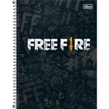 CADERNO ESPIRAL CAPA DURA UNIVERSITÁRIO 1 MATÉRIAS FREE FIRE 80 FOLHAS