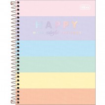 Caderno Tilibra colegial with colorfil feelings 80f