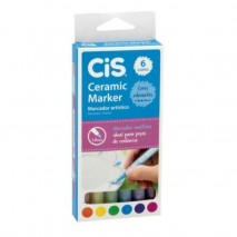 Caneta Cis Ceramic Marker C/6 Cores